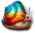 Rainbow snail icon